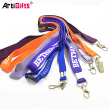 Silk screen printed cheap custom logo lanyard